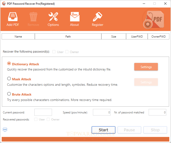 PDF Password Recover Pro Free License Key Giveaway
