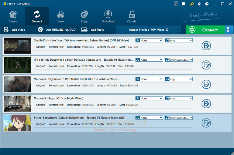 Leawo Video Converter License Key Free