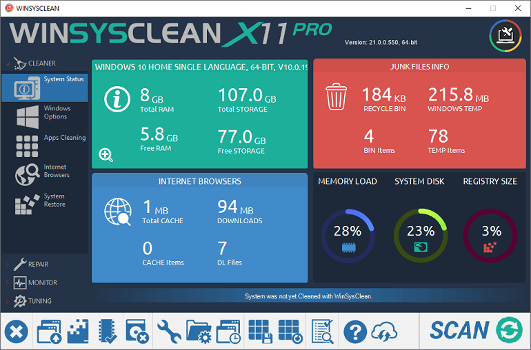 WinSysClean X11 PRO