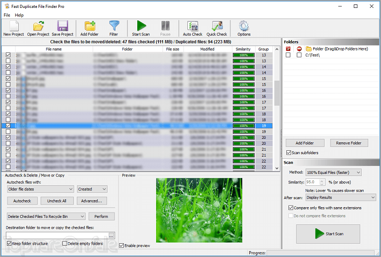fast duplicate file finder professional screenshot fast duplicate file finder professional screenshot