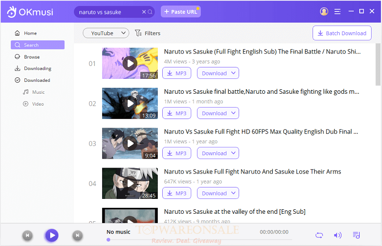 OKmusi MP3 Downloader Pro Free Code Giveaway
