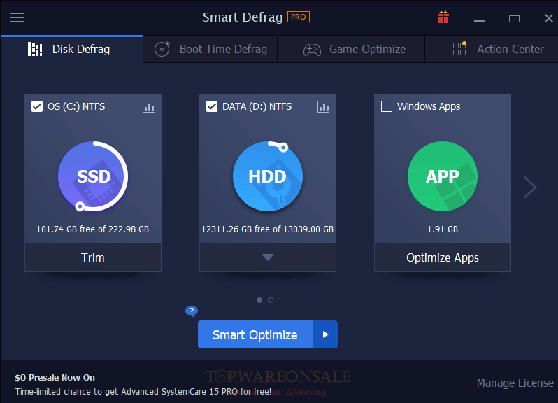 IObit Smart Defrag PRO License key Free