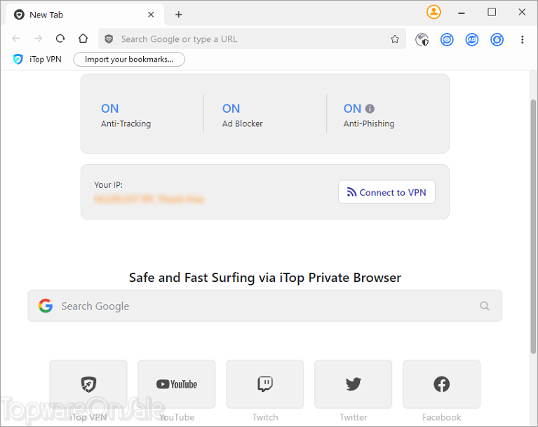 itop private browser screenshot