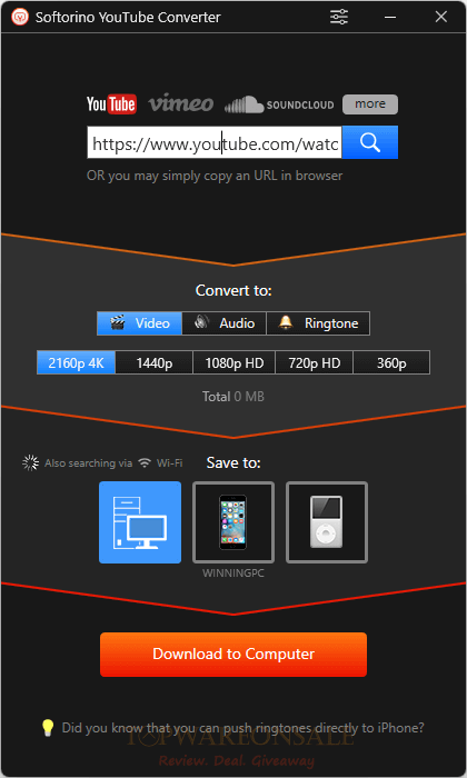 softorino youtube converter screenshot Softorino YouTube Converter Screenshot