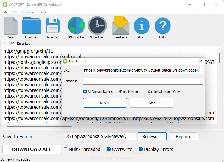VovSoft Batch URL Downloader Free License Code