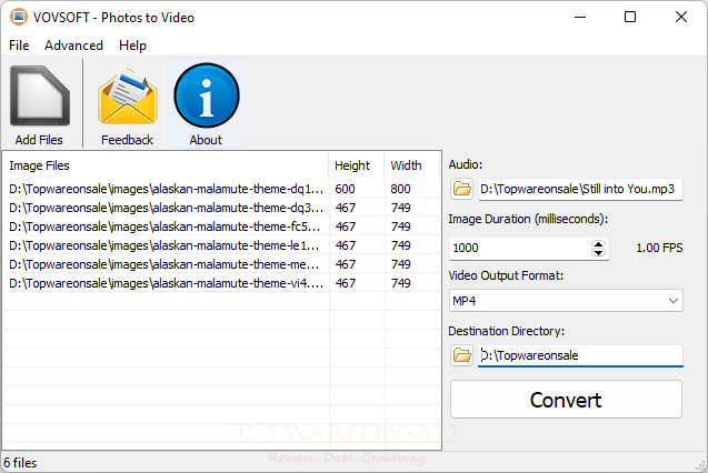 Vovsoft Photos to Video License Key Free