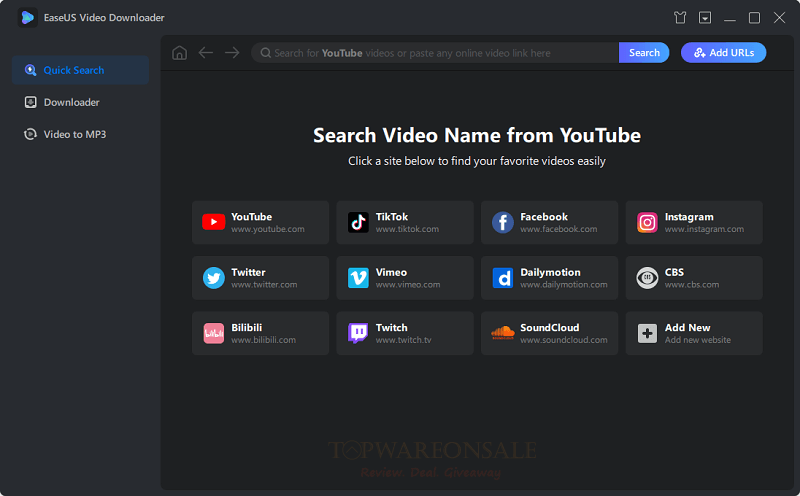 EaseUS Video Downloader Giveaway Free