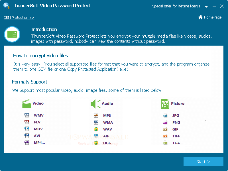 ThunderSoft Video Password Protect Free License