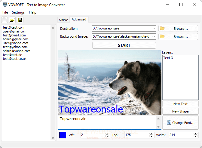 Vovsoft Text to Image Converter Giveaway Free License