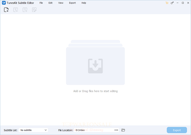 TunesKit Subtitle Editor