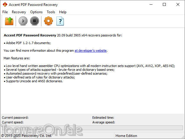 accent pdf password recovery screenshot accent pdf password recovery screenshot