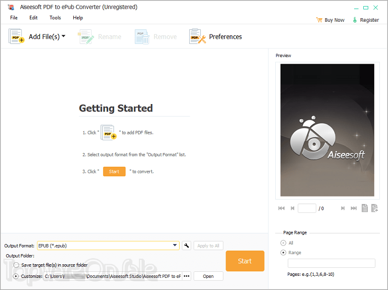 aiseesoft pdf to epub converter screenshot aiseesoft pdf to epub converter screenshot