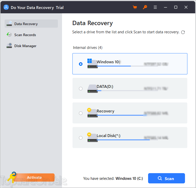 do your data recovery for iphone screenshot