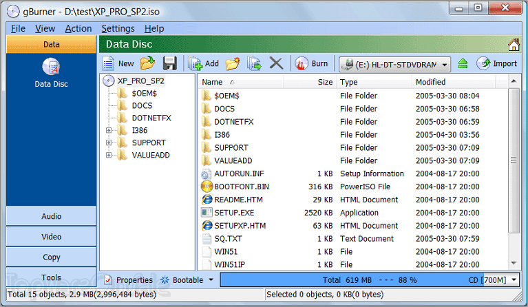 gburner screenshot