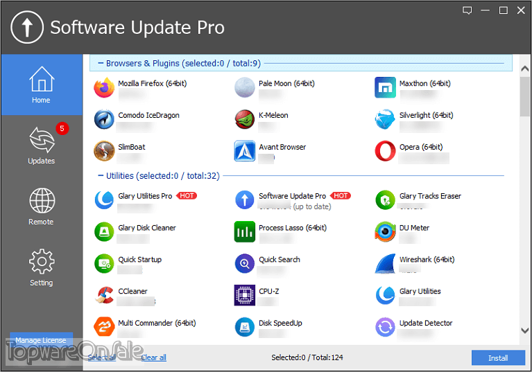 glarysoft software update pro screenshot