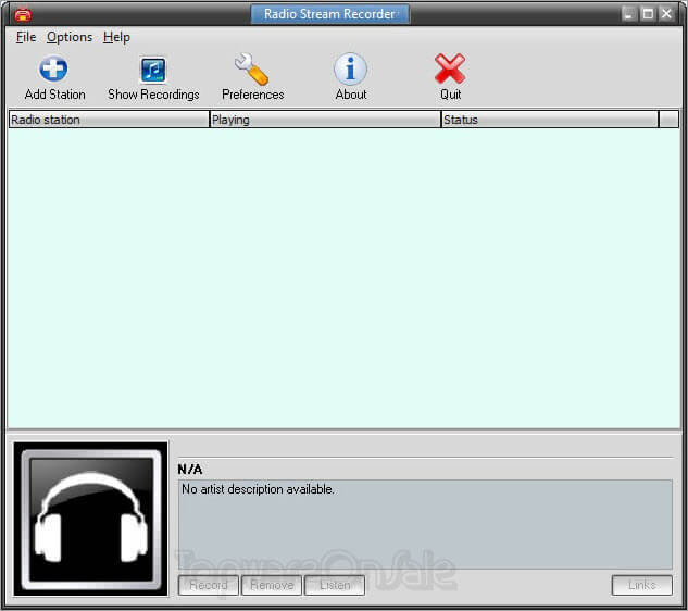 gsa radio stream recorder screenshot