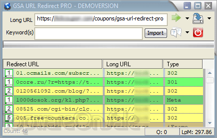 gsa url redirect pro screenshot