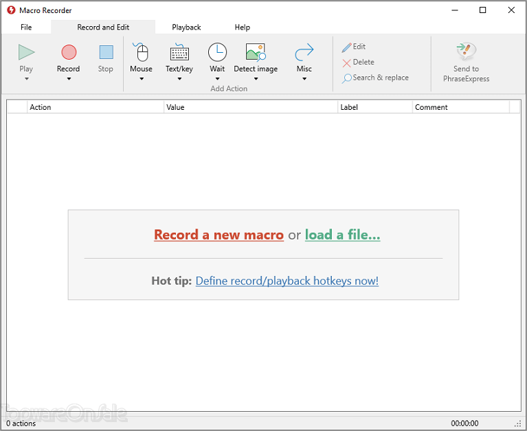 macro recorder screenshot