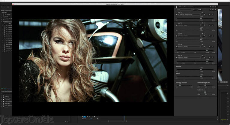 picture instruments lut mixer screenshot