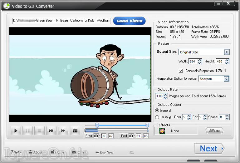 wonderfox video to gif converter screenshot