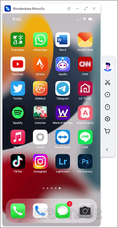 wondershare mirrorgo screenshot