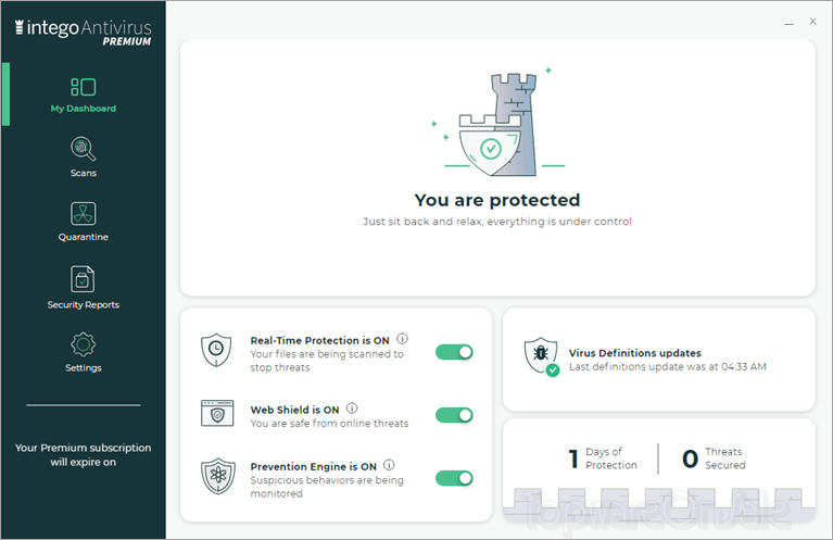 intego antivirus screenshot