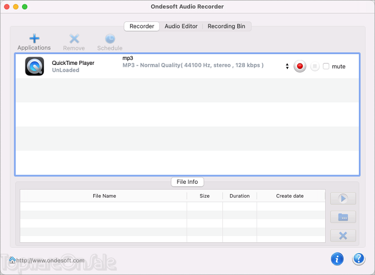 ondesoft audio recorder screenshot