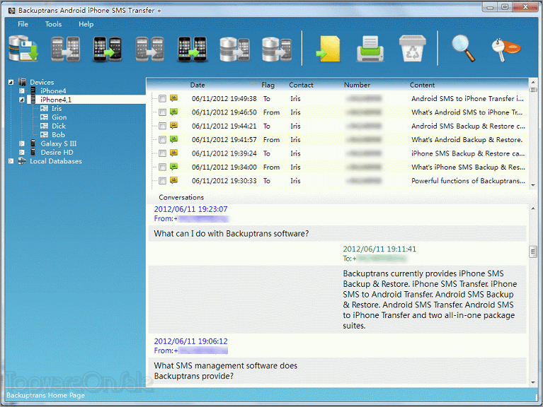backuptrans android iphone sms transfer screen backuptrans android iphone sms transfer screen