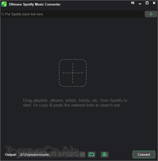 drmare spotify music converter screenshot