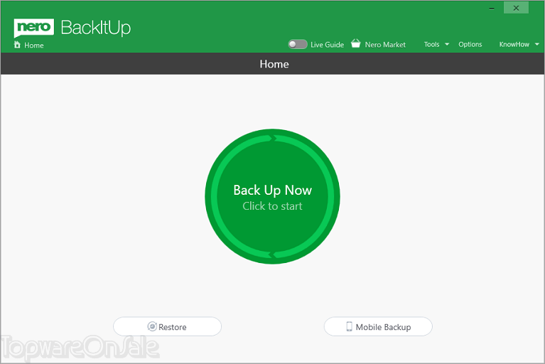 nero backitup screenshot