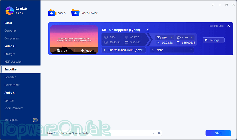 unifab smoother ai screenshot