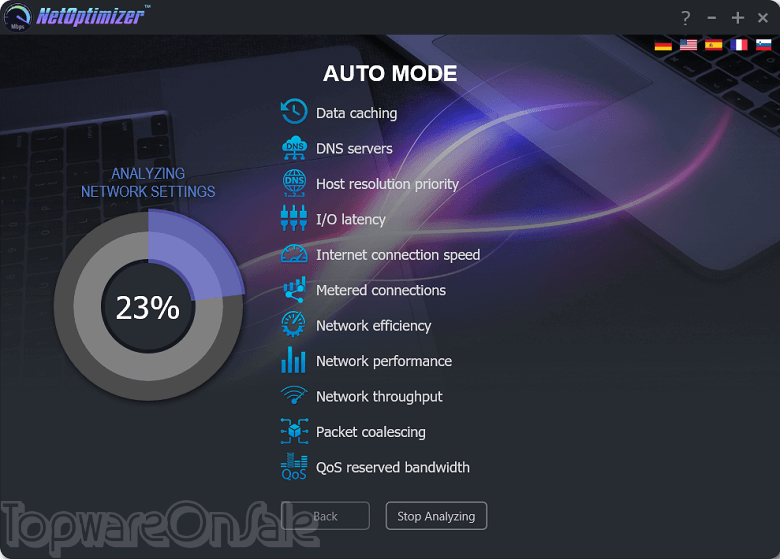 webminds netoptimizer screenshot