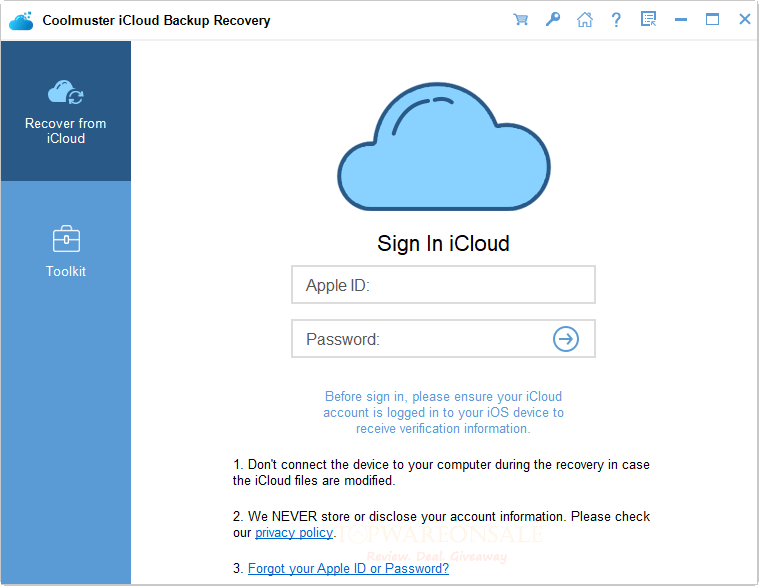 Coolmuster iCloud Backup Recovery Free License