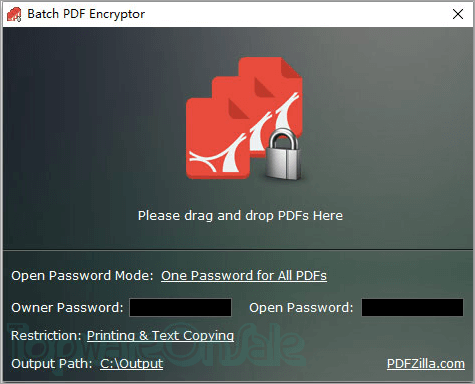 reezaa batch pdf encryptor screenshot