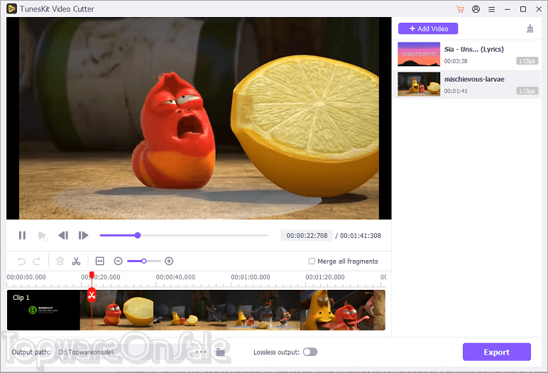 tuneskit video cutter screenshot 2024