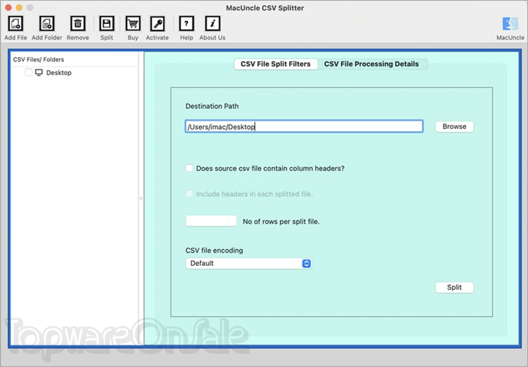 macuncle csv splitter screenshot