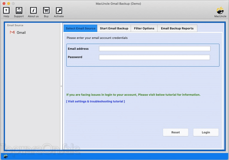 macuncle gmail backup wizard screenshot