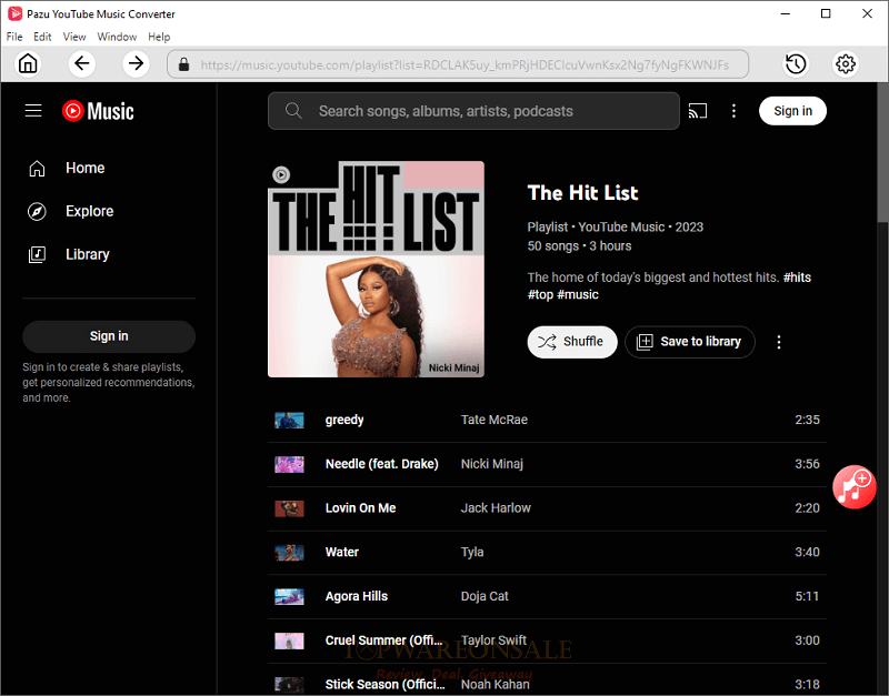 Pazu YouTube Music Converter Giveaway Code