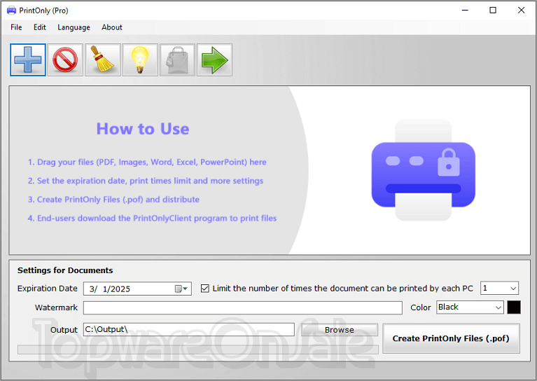 reezaa printonly pro screenshot