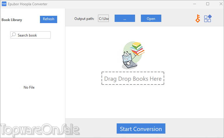 epubor hoopla converter screenshot