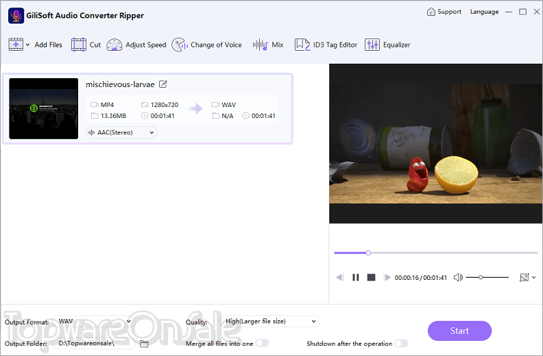 gilisoft audio converter ripper screenshot
