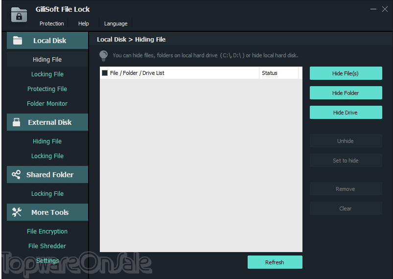 gilisoft file lock screenshot