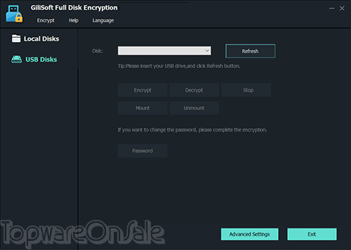 gilisoft full disk encryption screenshot