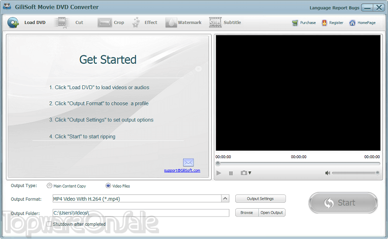 gilisoft movie dvd converter screenshot