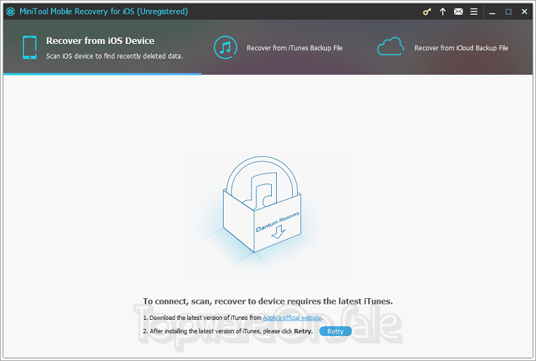minitool mobile recovery for ios screenshot