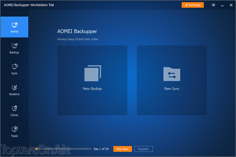 aomei backupper workstation screenshot