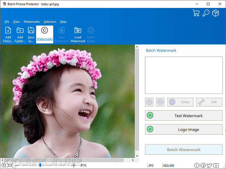 softorbits batch picture protector screenshot