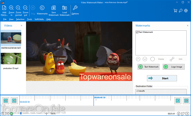 softorbits video watermark maker screenshot