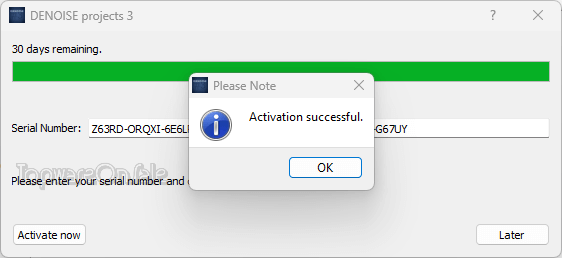 denoise projects 3 standard giveaway activation successful denoise-projects-3-standard-giveaway-activation-successful