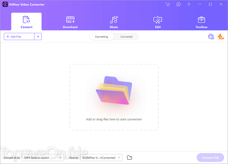hitpaw video converter screenahot